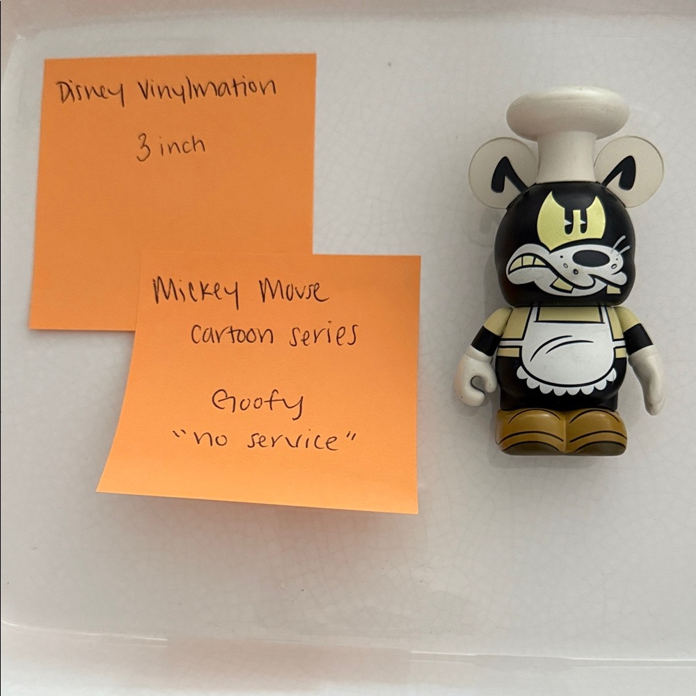 Disney Vinylmation Goofy Chef Figure - Black, White, Cream